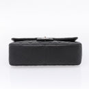 CHANEL Big Matelasse30 Chain Bag Lamb Skin Black Silver CC Auth BA15881SAM-5