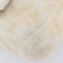 FENDI Zucca Canvas Mamma Baguette Shoulder Bag Fur 2way White Gold Auth BA15885M-14