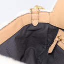 FENDI Zucca Canvas Mamma Baguette Shoulder Bag Fur 2way White Gold Auth BA15885M-25