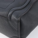 CELINE Luggage Nano Hand Bag Leather Gray Gold Auth BA15888V-9