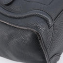 CELINE Luggage Nano Hand Bag Leather Gray Gold Auth BA15888V-14