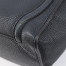 CELINE Luggage Nano Hand Bag Leather Gray Gold Auth BA15888V-15