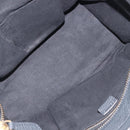 CELINE Luggage Nano Hand Bag Leather Gray Gold Auth BA15888V-11