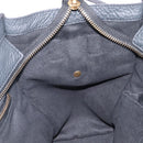 CELINE Luggage Nano Hand Bag Leather Gray Gold Auth BA15888V-21