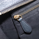 CELINE Luggage Nano Hand Bag Leather Gray Gold Auth BA15888V-22