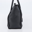 CELINE Luggage Nano Hand Bag Leather Gray Gold Auth BA15888V-3