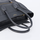 CELINE Luggage Nano Hand Bag Leather Gray Gold Auth BA15888V-7