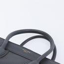 CELINE Luggage Nano Hand Bag Leather Gray Gold Auth BA15888V-8