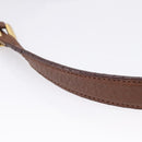 PRADA Hand Bag Vittero Dino Leather 2way Brown Gold Auth BA15889V-15