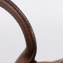 PRADA Hand Bag Vittero Dino Leather 2way Brown Gold Auth BA15889V-8