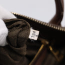 PRADA Hand Bag Vittero Dino Leather 2way Brown Gold Auth BA15889V-12