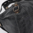 Balenciaga The Giant Part Time Bag Leather 2way Gray Silver 173082 Auth BA15890A-13