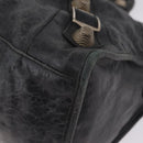 Balenciaga The Giant Part Time Bag Leather 2way Gray Silver 173082 Auth BA15890A-16