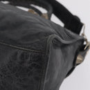 Balenciaga The Giant Part Time Bag Leather 2way Gray Silver 173082 Auth BA15890A-16