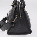 Balenciaga The Giant Part Time Bag Leather 2way Gray Silver 173082 Auth BA15890A-4