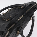 Balenciaga The Giant Part Time Bag Leather 2way Gray Silver 173082 Auth BA15890A-6