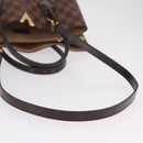 LOUIS VUITTON Damier Ebene Kensington Hand Bag N41435 LV Auth BA15892V-10