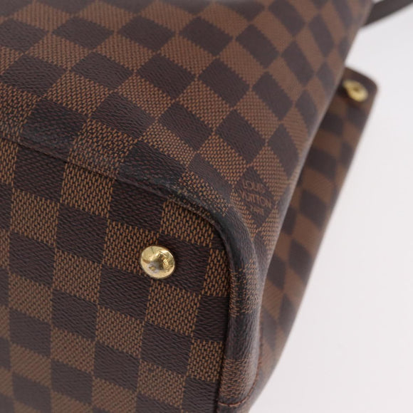 LOUIS VUITTON Damier Ebene Kensington Hand Bag N41435 LV Auth BA15892V