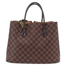 LOUIS VUITTON Damier Ebene Kensington Hand Bag N41435 LV Auth BA15892V-3