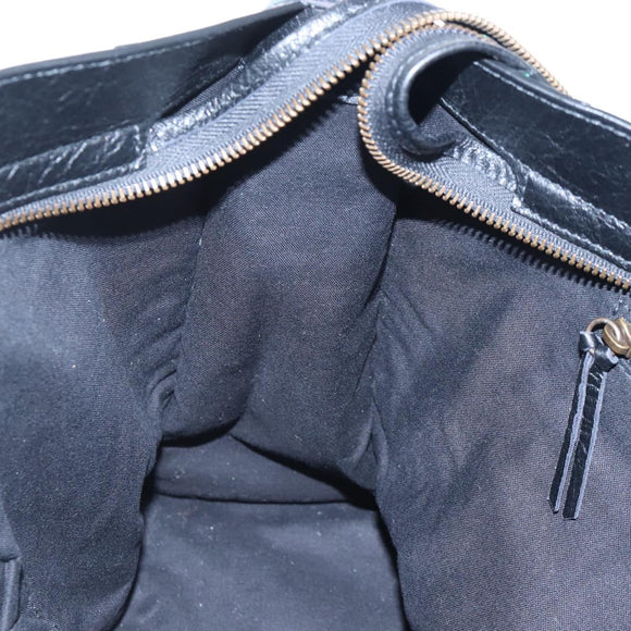 Balenciaga The City Graffiti Hand Bag Leather 2way Black 505550 Auth BA15893SAM