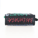 Balenciaga The City Graffiti Hand Bag Leather 2way Black 505550 Auth BA15893SAM-9