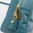 PRADA Galleria Hand Bag Saffiano leather Green Gold Auth BA15894V-21