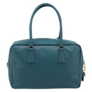 PRADA Galleria Hand Bag Saffiano leather Green Gold Auth BA15894V-2