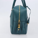 PRADA Galleria Hand Bag Saffiano leather Green Gold Auth BA15894V-4