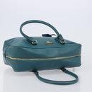 PRADA Galleria Hand Bag Saffiano leather Green Gold Auth BA15894V-6