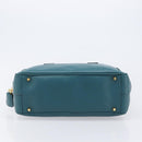 PRADA Galleria Hand Bag Saffiano leather Green Gold Auth BA15894V-5