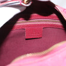 GUCCI GG Canvas Horsebit Shoulder Bag Pink Gold 115867 Auth BA15896V-17