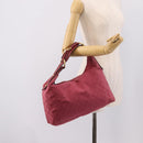 GUCCI GG Canvas Horsebit Shoulder Bag Pink Gold 115867 Auth BA15896V-22