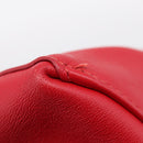 CELINE Horizontal Cabas Tote Bag Leather Red Gold Auth BA15897V-10
