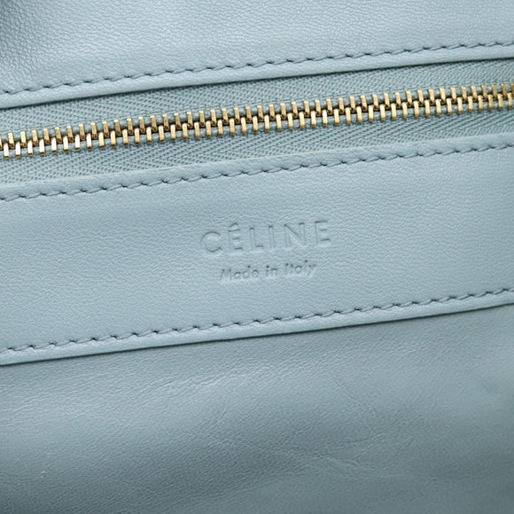 CELINE Horizontal Cabas Tote Bag Leather Red Gold Auth BA15897V
