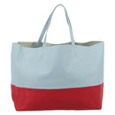 CELINE Horizontal Cabas Tote Bag Leather Red Gold Auth BA15897V-13