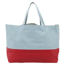 CELINE Horizontal Cabas Tote Bag Leather Red Gold Auth BA15897V-2