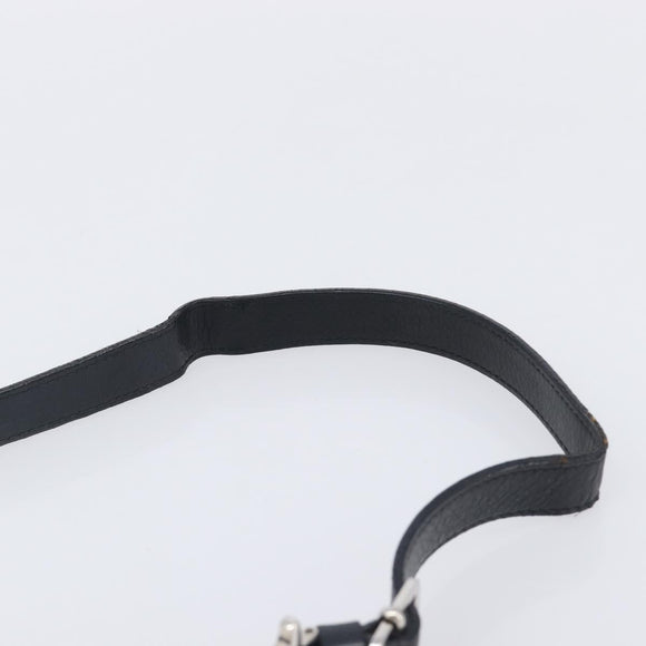Christian Dior Shoulder Bag Leather Black Silver Auth BA15898SAM