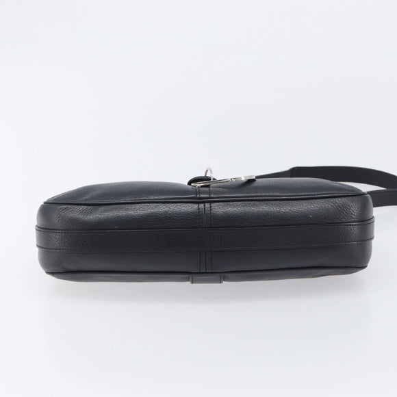 Christian Dior Shoulder Bag Leather Black Silver Auth BA15898SAM