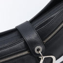 Christian Dior Shoulder Bag Leather Black Silver Auth BA15898SAM-21
