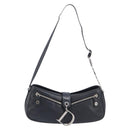 Christian Dior Shoulder Bag Leather Black Silver Auth BA15898SAM-13