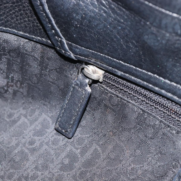 Christian Dior Shoulder Bag Leather Black Silver Auth BA15898SAM