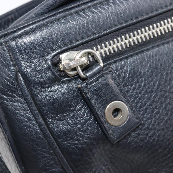 Christian Dior Shoulder Bag Leather Black Silver Auth BA15898SAM