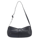 Christian Dior Shoulder Bag Leather Black Silver Auth BA15898SAM-2