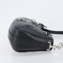 Christian Dior Shoulder Bag Leather Black Silver Auth BA15898SAM-3
