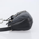 Christian Dior Shoulder Bag Leather Black Silver Auth BA15898SAM-4