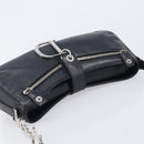 Christian Dior Shoulder Bag Leather Black Silver Auth BA15898SAM-6