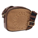 Stella McCartney Chain Shoulder Bag Leather Boa Brown Gold Auth BA15899A-1