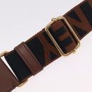 Stella McCartney Chain Shoulder Bag Leather Boa Brown Gold Auth BA15899A-9