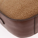 Stella McCartney Chain Shoulder Bag Leather Boa Brown Gold Auth BA15899A-18