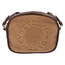 Stella McCartney Chain Shoulder Bag Leather Boa Brown Gold Auth BA15899A-13